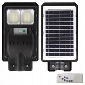 LAMPA SOLARNA ULICZNA 100W LED CZUJNIK RUCHU IP65 PILOT