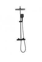 ZESTAW PRYSZNICOWY TERMOSTATYCZNY 30 CM, CZARNY