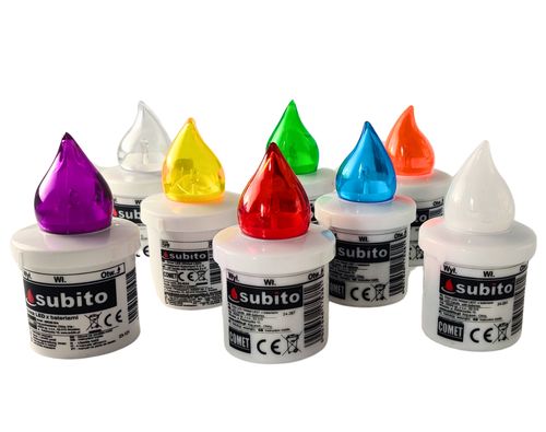 Wkład LED do zniczy kapliczek SUBITO Comet czerwony do 2400h 1szt. na Arena.pl