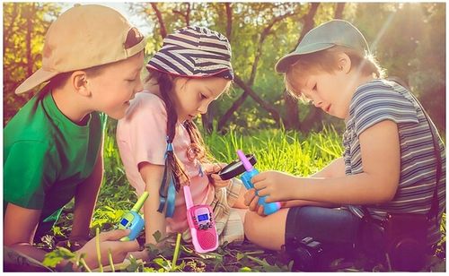 WALKIE TALKIE DLA DZIECI KRÓTKOFALÓWKA 2 SZTUKI ZASIĘG 3KM LATARKA ŻÓŁTE na Arena.pl