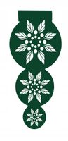 AŻUR nowoczesna ozdoba KOŁA MANDALA zielony DUŻY