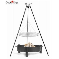 GRILL OGRODOWY COOKKING 180 CM NIERDZEWNY RUSZT 50 CM+PALENISKO HAITI 60 CM
