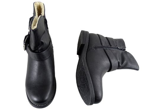 Czarne matowe botki płaskie eko skóra ocieplane 37 na Arena.pl