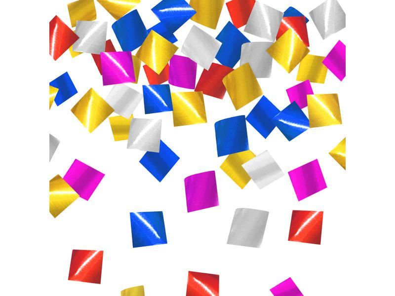 Konfetti pneumatyczne, kolorowe kwadraciki, 11 cm zdjęcie 3