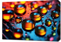 Obraz 70x50cm Krople Bliskiej Wody
