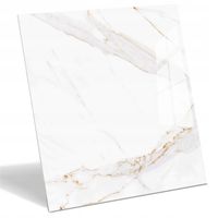 PŁYTKI PODŁOGOWE DO ŁAZIENKI SALONU I KUCHNI GRES BIAŁY MARMUR 60x60 POŁYSK