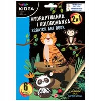 WYDRAPYWANKA I KOLOROWANKA 2W1 ZWIERZĘTA KIDEA2246