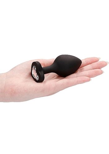 diamond heart butt plug - large - black na Arena.pl