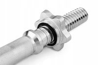 GRYF stalowy pełny odlew prosty 40cm 30mm chromowany hantle śrubowy zaciski