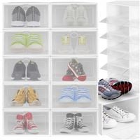 10x Pudełka na Buty Organizer Pudełko Składane Wytrzymałe Do Rozmiaru