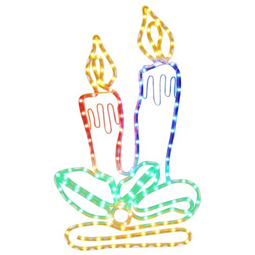 Świąteczna dekoracja świetlna w kształcie świec, 144 LED na Arena.pl