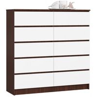 Komoda do salonu, sypialni, STILO, 10 szuflad, 120x40x121 cm | TYLETEGOTU