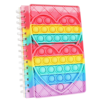 Notatnik Zeszyt Pop It Fidget Toy dla Dzieci A5 50 str Kolorowe Serca