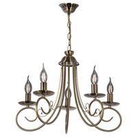 Żyrandol LAMPA wisząca VEN W-N 1541/5 PN świecznikowa OPRAWA metalowy ZWIS kandelabr na łańcuchu maria teresa patyna