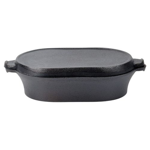 Brytfanna żeliwna z pokrywką 2w1 CAST LINE 28x16 cm, 1,2 l na Arena.pl