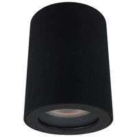 Natynkowa LAMPA sufitowa FARO LP-6510/1SM BK Light Prestige metalowa OPRAWA tuba downlight IP65 czarna