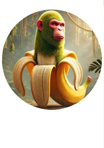 Wydruk cukrowy na tort A4 Chimpanzini Bananini + napis gratis na Arena.pl