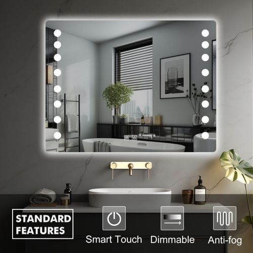 IREDA Lustro łazienkowe LED z oświetleniem, 70 x 50 cm na Arena.pl