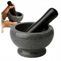 MOŹDZIERZ KUCHENNY KAMIENNY DUŻY UCIERANIA TŁUCZEK