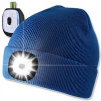 Czapka Zimowa z Latarką Lampką LED Ładowanie USB ocieplana Sportowa unisex