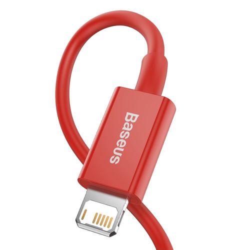superior kabel przewód do iphone usb - lightning 2.4a 1m czerwony na Arena.pl