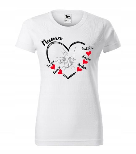 KOSZULKA DZIEŃ MAMY PREZENT DZIEŃ MATKI PERSONALIZOWANY Z IMIONAMI DZIECI M na Arena.pl