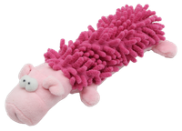 Zabawka pluszowa dla psa szeleszcząca świnka z piszczałką 24cm