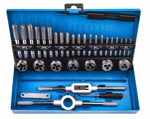 ZESTAW NARZYNEK I GWINTOWNIKÓW WALIZKA KALIBROWNIK 32 ELEMENTY M3-M12 na Arena.pl