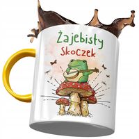 Kubek Żółty Dla Skoczka Żajebisty Skoczek Z Nadrukiem Ze Zdjęciem