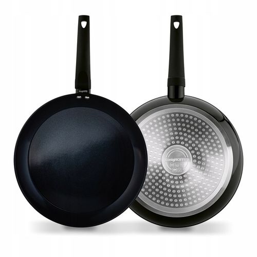 PATELNIA Indukcja CERAMICZNA DUŻA Gaz SOLIDNA Konighoffer Triste Black 28cm na Arena.pl