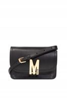 Moschino CZARNY Skórzana torba na ramię