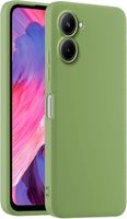 Etui HULLIN Realme C33 – silikonowe, zielone Matcha, 6,5 cala