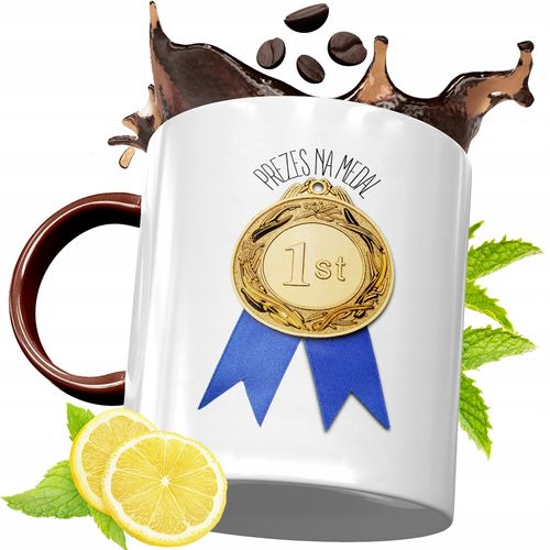 Kubek Bordowy Dla Prezesa Na Urodziny Prezent Z Nadrukiem Ze Zdjęciem na Arena.pl