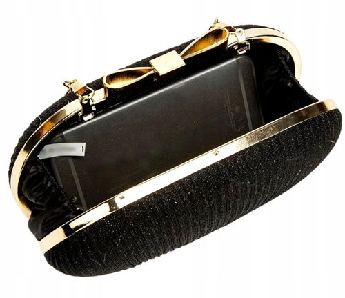 Czarna Torebka Wieczorowa Kopertówka Wizytowa Mała na Arena.pl