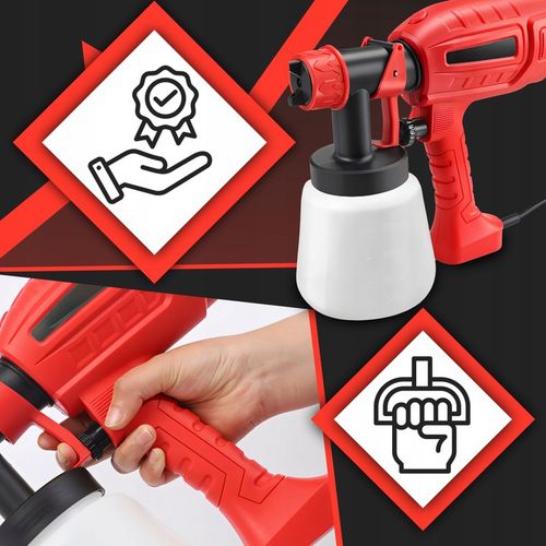 PISTOLET ELEKTRYCZNY NATRYSKOWY DO FARB 1200 ML AGREGAT MALARSKI 400W na Arena.pl