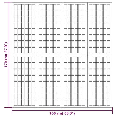 Składany parawan 4-panelowy w stylu japońskim, 160x170 cm na Arena.pl