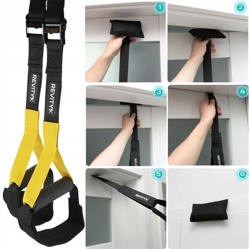 TAŚMY DO ĆWICZEŃ TRX CROSSFIT PASY TRENINGOWE Z AKCESORIAMI WYSOKA JAKOŚĆ na Arena.pl