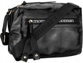 Torebka Damska MONNARI Czarna LISTONOSZKA POŁYSK Sportowa CROSSBODY