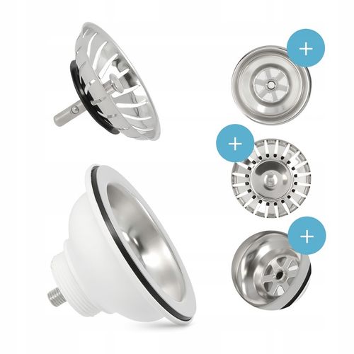 Odpływ Zlewu 3,5 SITKO METALOWE Korek Spust Syfon Zlewozmywaka Uniwersal MR na Arena.pl