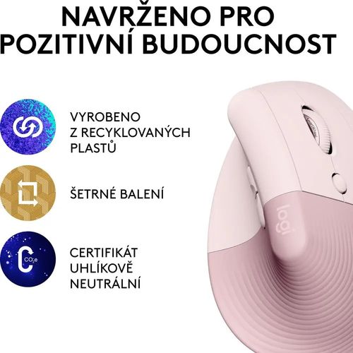 Myszka Logitech LIFT Różowa na Arena.pl
