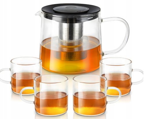 SZKLANY DZBANEK ZAPARZACZ DO HERBATY ZIÓŁ STALOWE SITKO 1,5L na Arena.pl