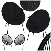 ZESTAW KRZESŁA Z PODUSZKAMI WODOODPORNYMI OGRODOWE NA TARAS BALKON OGRÓD XL