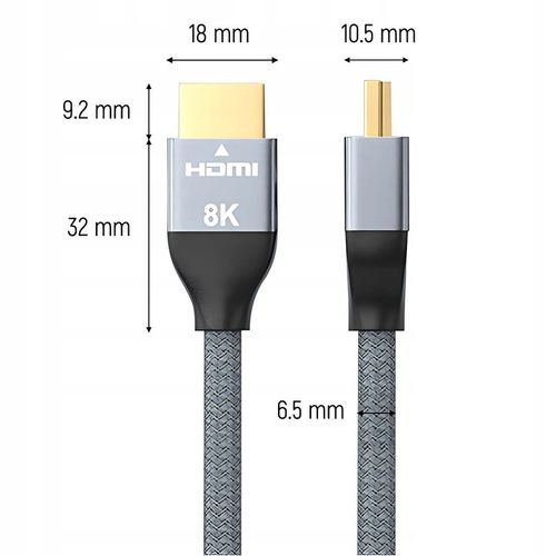 KABEL HDMI 2.1 8K 4K eARC PRZEWÓD PRZYŁĄCZE HDMI DO TV PS5 na Arena.pl