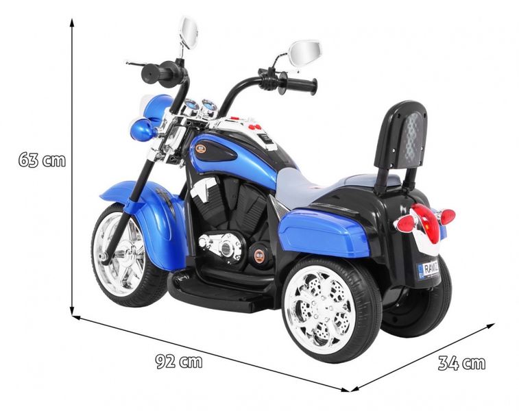 Motorek Chopper Nightbike Niebieski zdjęcie 2
