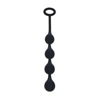 waterdrop silicone anal balls - s - 20mm - black