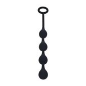 waterdrop silicone anal balls - s - 20mm - black