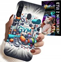 ETUI DO SAMSUNG GALAXY A21 - SIŁOWNIA GYM FITNESS SPORT CASE + SZKŁO