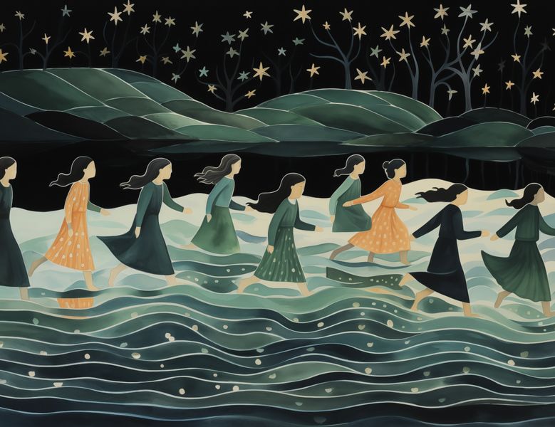 Plakat 65x50cm Nocna Procesja zdjęcie 1