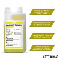 Płyn do czyszczenia spieniacza mleka 1l = 20 cykli Coffee Format Yellow Pro