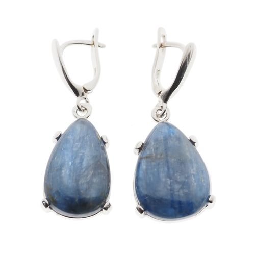 Kolczyki z kyanitami w srebrze rodowanym na Arena.pl